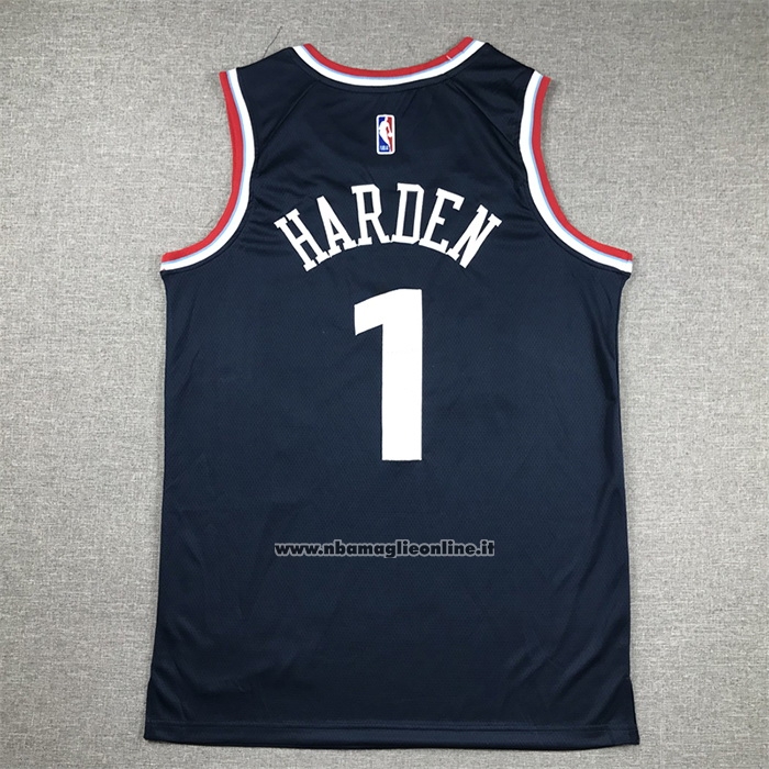 Maglia Los Angeles Clippers James Harden #1 Icon 2024-25 Blu